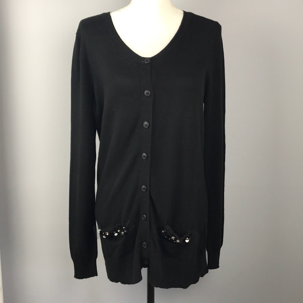 Simply Vera VeraWang Cardigan Black Size M